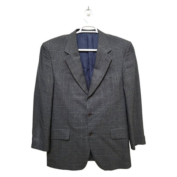 Ermenegildo Zenga Vintage Plaid Soft Single Breasted Blazer Sz 42R - Picture 1 of 11